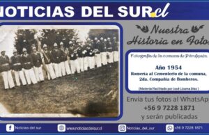 Romería al cementerio de la comuna, año 1954