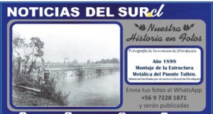 Montaje de la Estructura Metálica del Puente Toltén. Año 1898