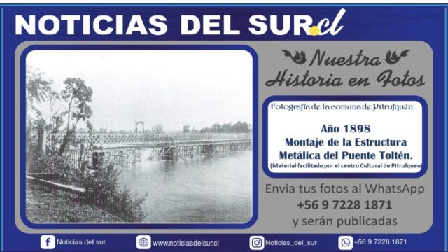 Montaje de la Estructura Metálica del Puente Toltén. Año 1898