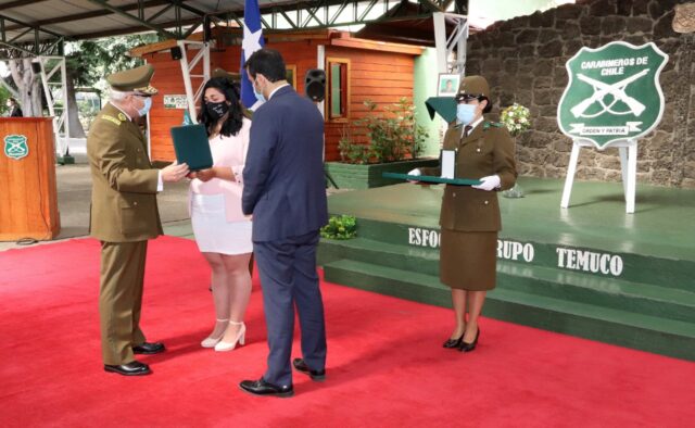 En Temuco realizaron ceremonia de ascenso póstumo al cabo Eugenio Naín