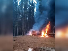 Nuevo ataque incendiario dejó al menos 5 camiones quemados en Galvarino