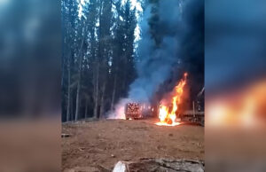 Nuevo ataque incendiario dejó al menos 5 camiones quemados en Galvarino