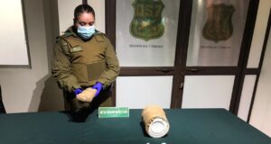 Decomisan $19 millones en pasta base de cocaína y marihuana en control carretero en Lautaro