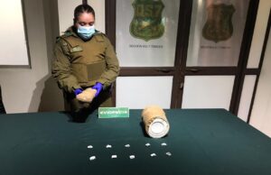 Decomisan $19 millones en pasta base de cocaína y marihuana en control carretero en Lautaro