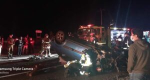 Persecución Policial En Pitrufquén Terminó Con Vehículo De Delincuentes Volcado; Dos De Ellos Quedaron Atrapados