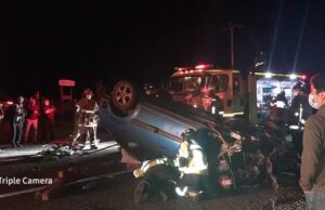 Persecución Policial En Pitrufquén Terminó Con Vehículo De Delincuentes Volcado; Dos De Ellos Quedaron Atrapados