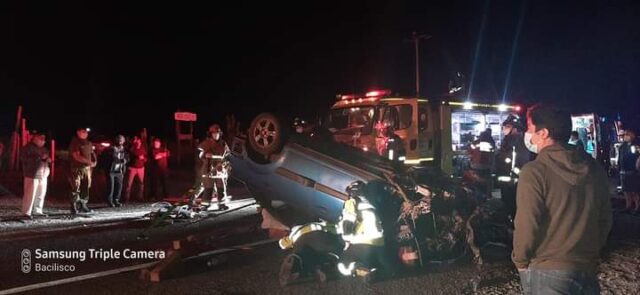 Persecución Policial En Pitrufquén Terminó Con Vehículo De Delincuentes Volcado; Dos De Ellos Quedaron Atrapados