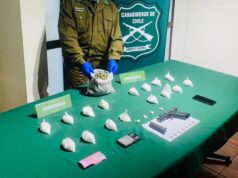 Decomisan más de 1 kilo de cocaína en fiscalización por toque de queda en Los Sauces