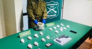 Decomisan más de 1 kilo de cocaína en fiscalización por toque de queda en Los Sauces