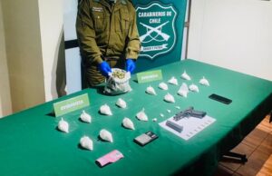 Decomisan más de 1 kilo de cocaína en fiscalización por toque de queda en Los Sauces