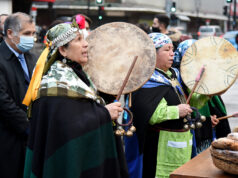 Celebran el We Tripantu con izamiento de bandera Mapuche Wünelfe en Temuco