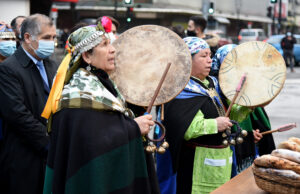 Celebran el We Tripantu con izamiento de bandera Mapuche Wünelfe en Temuco
