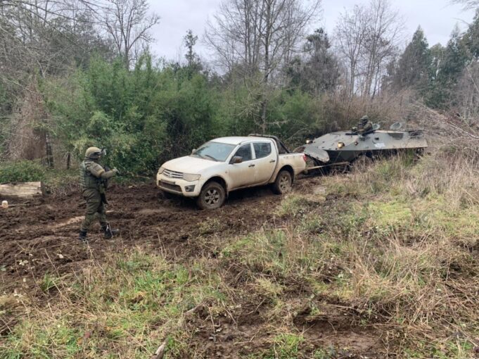 En La Araucanía incautan escopeta, chaleco antibalas y dos vehículos robados