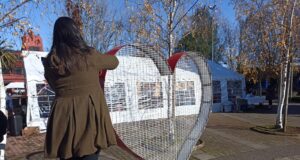 En Pitrufquén instalan corazones para recolectar tapitas plásticas que van en ayuda de niños y niñas con cáncer