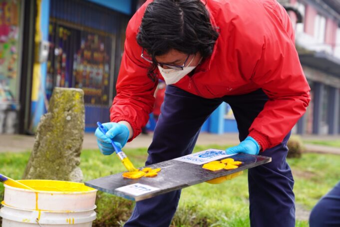 Loncoche es la primera comuna de La Araucanía en marcar pasos peatonales y de mascotas