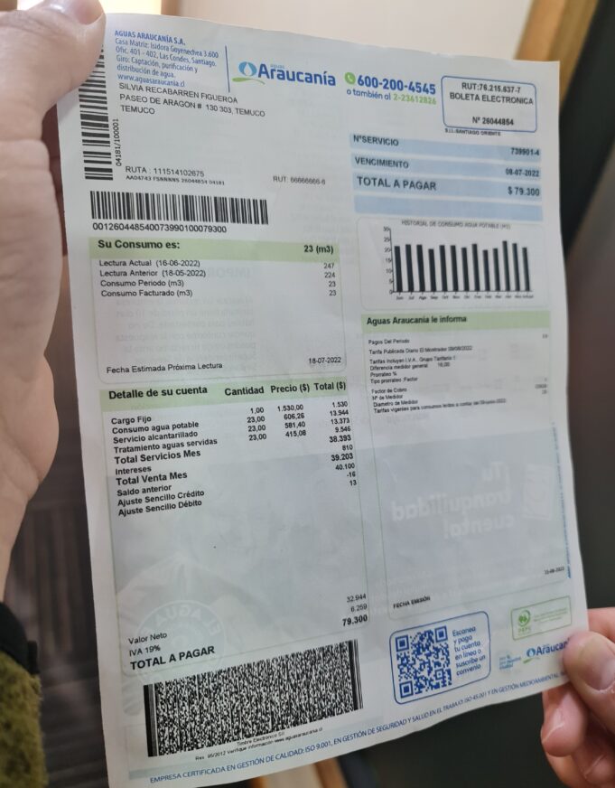 Más de 15 mil familias de La Araucanía no pagarían deudas de agua