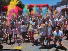 Masiva corrida familiar fue una fiesta de colores y alegría en Pitrufquén