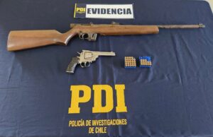 PDI Recuperó Dos Armas de Fuego y Municiones en Collipulli