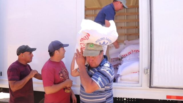 Familias de Freire y Lumaco Afectadas por Incendios Reciben Harina, Mercadería y Apoyo Veterinario