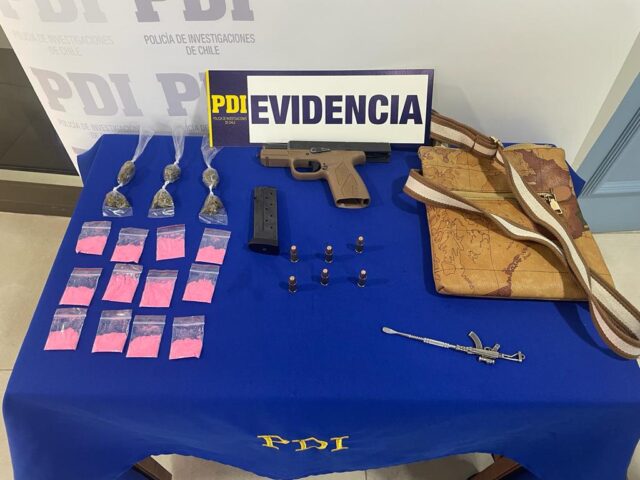 Tres Detenidos en Villarrica por Infracción a la Ley de Armas y Drogas