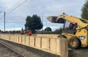 Avanzan Obras del Anden de Pasajeros del Tren en Pitrufquén