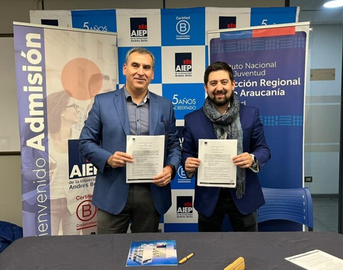 INJUV Y AIEP firman convenio que beneficiará a jóvenes de La Araucanía