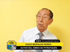 Durante la Cuenta Pública se proyectó este saludo de don Hugo Morales, creador del Himno de Pitrufquén