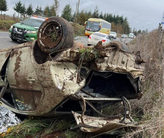 Un Muerto Deja Volcamiento de Vehículo en la Ruta Freire – Villarrica