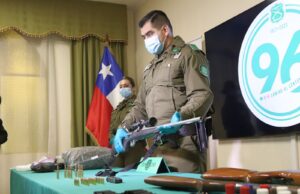 Incautan Fusil, Droga y Municiones en Allanamiento en Ercilla: Dos Detenidos