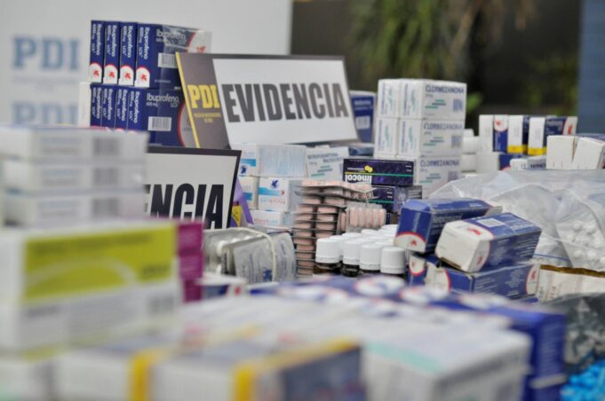 En Angol PDI Decomisó 325 Cajas de Medicamentos Comercializadas Irregularmente