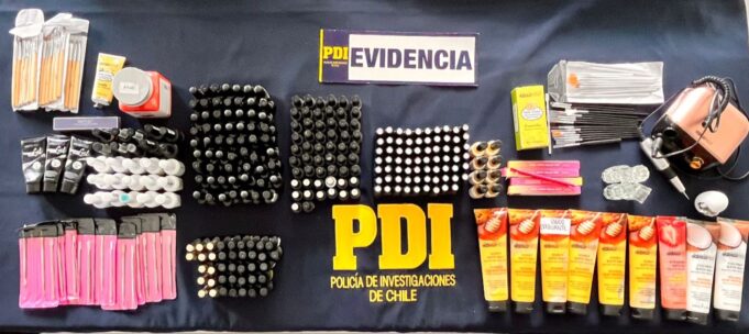PDI Recuperó Más De 300 Artículos De Belleza Y Prendas De Vestir Sustraídas Desde Una Tienda En El Sector Poniente De Temuco