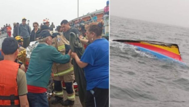 Logran Rescatar A Pescadores Que Cayeron Al Mar Tras Volcamiento De Lancha En La Barra
