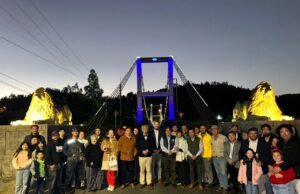 Inauguran Moderna Iluminación Del Puente Colgante Eduardo Frei Montalva En Carahue