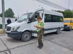 Carabineros realiza fiscalización al transporte escolar en Freire