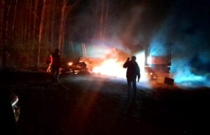 Al menos 11 maquinarias forestales quemadas en ataque incendiario en Freire
