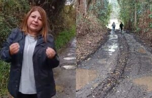 Concejala Marcela Esparza denuncia mal estado de caminos en Padre Las Casas