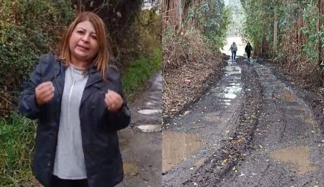 Concejala Marcela Esparza denuncia mal estado de caminos en Padre Las Casas
