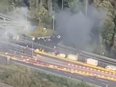 Detienen a 2 personas tras manifestación que cortó tránsito en Ruta 5 Sur a la altura de Freire