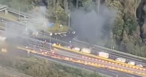 Detienen a 2 personas tras manifestación que cortó tránsito en Ruta 5 Sur a la altura de Freire