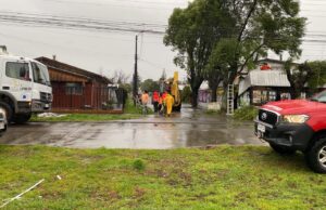 Diversas emergencias por sistema frontal en Pitrufquén movilizan a bomberos y personal municipal