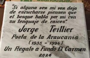 Temuco: iniciativa busca instalar memorial en honor al poeta Jorge Teillier en Fundo El Carmen