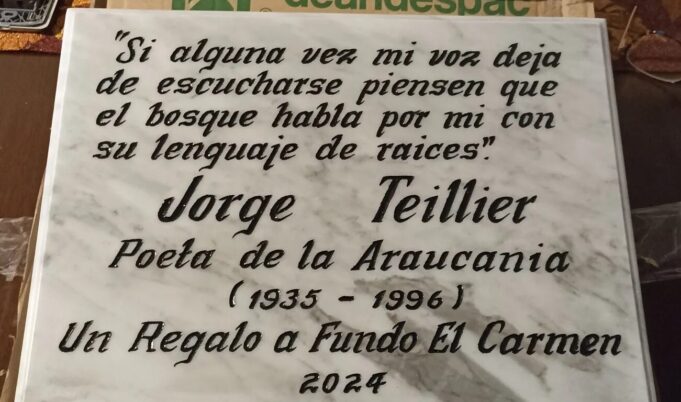 Temuco: iniciativa busca instalar memorial en honor al poeta Jorge Teillier en Fundo El Carmen