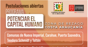 Abren nueva convocatoria para programa del gobierno regional: “potenciar el capital humano” dirigido a emprendedores de la zona costa Araucanía