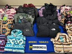 Más de 170 prensas de ropa de marca falsificada fueron incautadas en Temuco