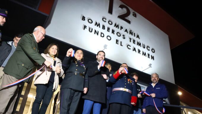Temuco: inauguran el cuartel de bomberos más moderno de la región en fundo El Carmen