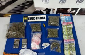 Droga avaluada en $2 millones de pesos: dos detenidos por microtráfico de drogas en Collipulli