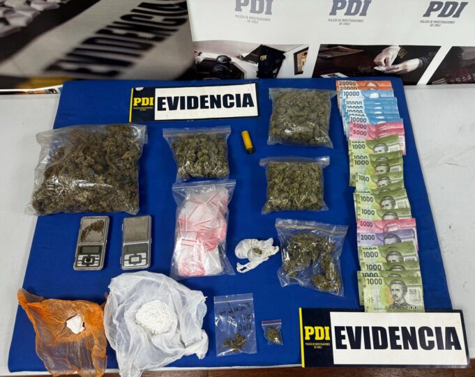 Droga avaluada en $2 millones de pesos: dos detenidos por microtráfico de drogas en Collipulli