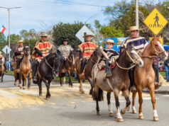 La localidad Hualpin se llenó de color, cuecas y alegría en un nuevo acto cívico y posterior desfile