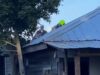 Carabinero de franco ayudar a extinguir fuego que afectó a una vivienda en el sector rural de Peleco en Teodoro Schmidt
