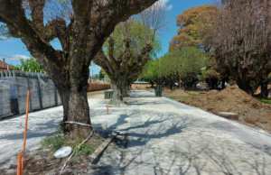 25% de avance tienen las obras de recuperación de Plaza Los Héroes de Pitrufquén